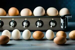 eggs on a stove top. AI-Generated photo