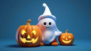 Cute object in halloween concept. Generative AI photo