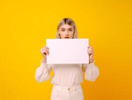 Stylish Woman's Hands with Empty Frame photo