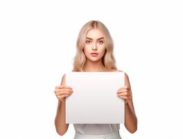 Stylish Woman's Hands with Empty Frame photo