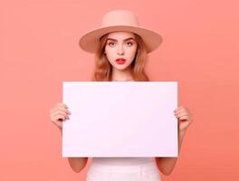 Stylish Woman's Hands with Empty Frame photo