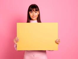 Stylish Woman's Hands with Empty Frame photo