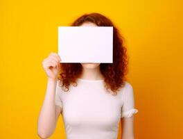 Elegant Girl's Hands Holding Paper Frame photo