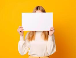 Graceful Woman's Hands Holding Paper Frame photo