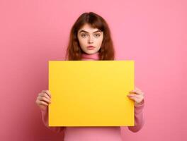 Graceful Woman's Hands Holding Paper Frame photo