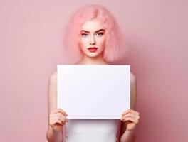 Graceful Woman's Hands Holding Paper Frame photo