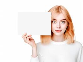 Graceful Woman's Hands Holding Paper Frame photo