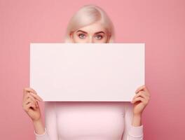 Graceful Woman's Hands Holding Paper Frame photo