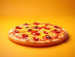 Freshly Baked Pizza with Tasty Toppings photo