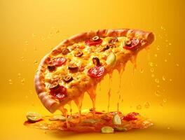 Freshly Baked Pizza with Tasty Toppings photo
