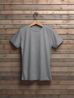 Blank grey t-shirt for mockup design Ai generated photo