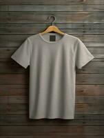 Blank grey t-shirt for mockup design Ai generated photo