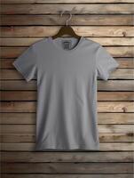 Blank grey t-shirt for mockup design Ai generated photo