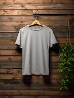 Professional Grey T-Shirt for Mockup Design Ai generated photo