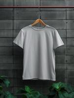 Professional Grey T-Shirt for Mockup Design Ai generated photo