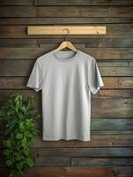 Professional Grey T-Shirt for Mockup Design Ai generated photo