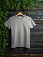 Professional Grey T-Shirt for Mockup Design Ai generated photo