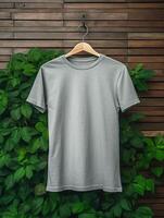 Professional Grey T-Shirt for Mockup Design Ai generated photo