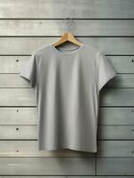 Professional Grey T-Shirt for Mockup Design Ai generated photo