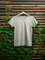 Professional Grey T-Shirt for Mockup Design Ai generated photo