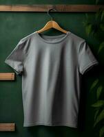 Grey T-Shirt for Mockup Design Ai generated photo