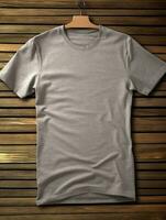 Grey T-Shirt for Mockup Design Ai generated photo