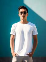 Professional White T-Shirt for Mockup Design Ai generated photo