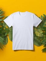 profesional blanco camiseta para Bosquejo diseño ai generado foto