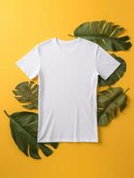 Professional White T-Shirt for Mockup Design Ai generated photo