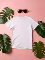 Professional White T-Shirt for Mockup Design Ai generated photo