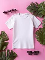 profesional blanco camiseta para Bosquejo diseño ai generado foto