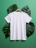 Professional White T-Shirt for Mockup Design Ai generated photo