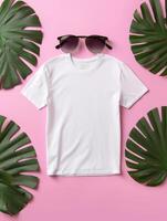 Professional White T-Shirt for Mockup Design Ai generated photo