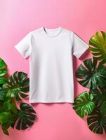 Professional White T-Shirt for Mockup Design Ai generated photo