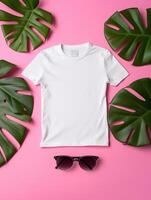 Professional White T-Shirt for Mockup Design Ai generated photo