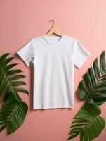 Professional White T-Shirt for Mockup Design Ai generated photo