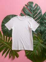 Professional White T-Shirt for Mockup Design Ai generated photo