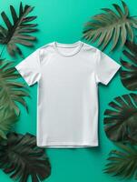 Professional White T-Shirt for Mockup Design Ai generated photo