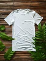 profesional blanco camiseta para Bosquejo diseño ai generado foto