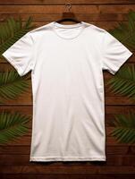 Professional White T-Shirt for Mockup Design Ai generated photo