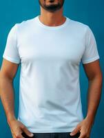 Professional White T-Shirt for Mockup Design Ai generated photo