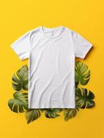 Professional White T-Shirt for Mockup Design photo