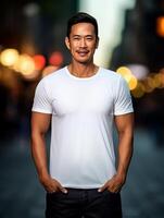 Professional White T-Shirt for Mockup Design Ai generated photo