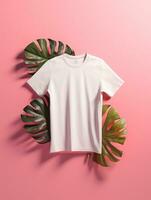 Professional White T-Shirt for Mockup Design Ai generated photo