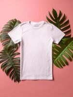 Professional White T-Shirt for Mockup Design Ai generated photo