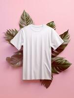 Professional White T-Shirt for Mockup Design Ai generated photo