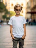 White baby T-shirt Free photo Ai generated