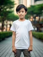 White baby T-shirt Free photo Ai generated