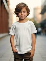 White baby T-shirt Free photo Ai generated