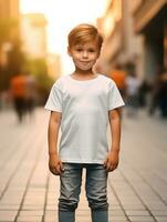 White baby T-shirt Free photo Ai generated